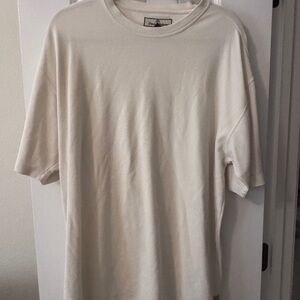Classic Crewneck Short-Sleeve Shirt in Cream
